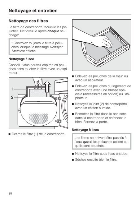 Miele TWF505WP EditionEco Silence - Mode d'emploi