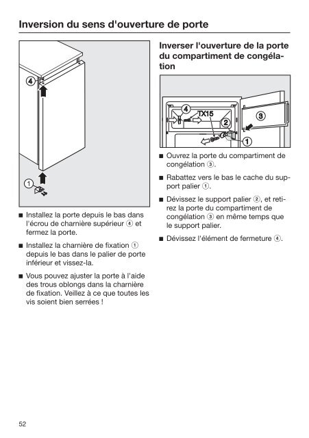 Miele KS 28463 D bb - Mode d'emploi et instructions de montage