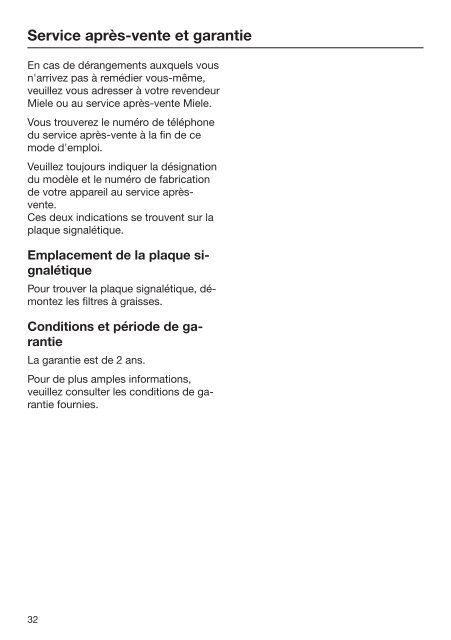 Miele DA 2518 - Mode d'emploi