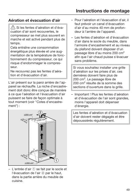 Miele K 34673 iD - Mode d'emploi et instructions de montage