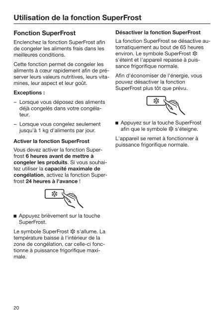 Miele FNS 37492 iE - Mode d'emploi et instructions de montage