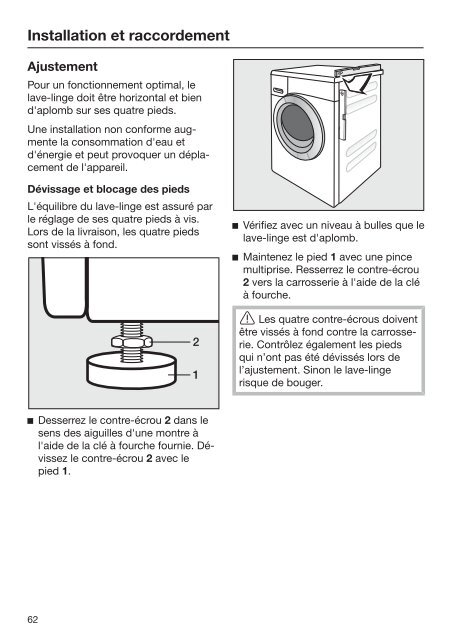 Miele WWE860 WPS TDos Wifi Warmwater - Mode d'emploi