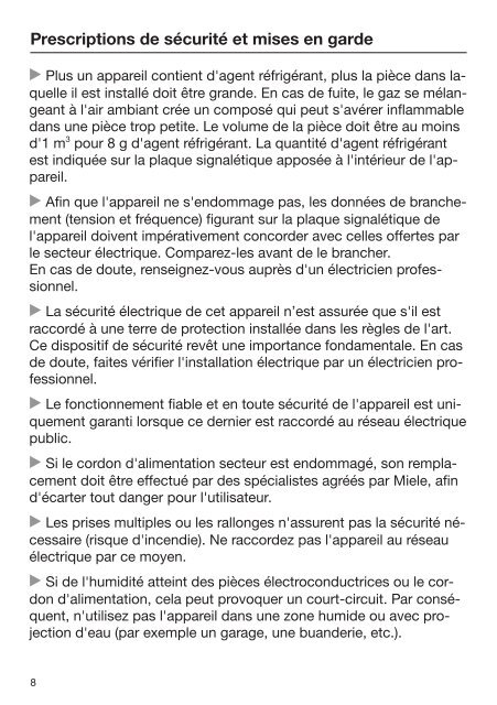 Miele KFNS 28463 E - Mode d'emploi et instructions de montage