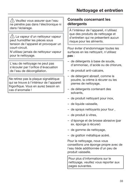 Miele FNS 37492 iE - Mode d'emploi et instructions de montage