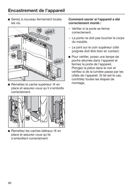 Miele FNS 37492 iE - Mode d'emploi et instructions de montage