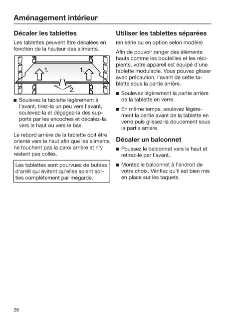 Miele KS 28463 D ed/cs - Mode d'emploi et instructions de montage