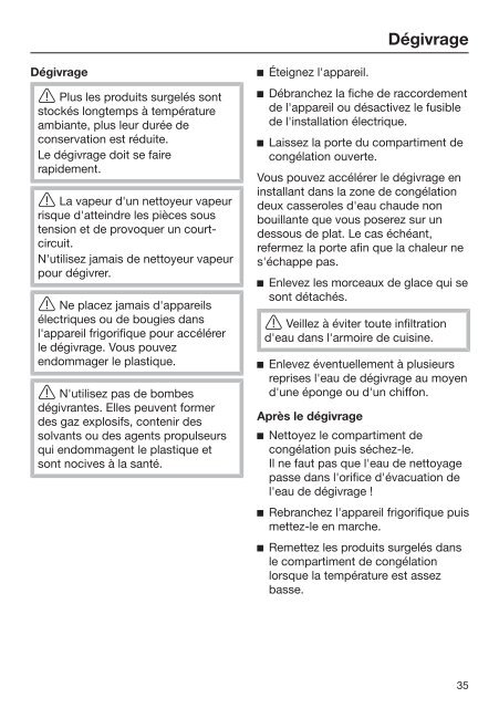 Miele K 32242 iF - Mode d'emploi et instructions de montage