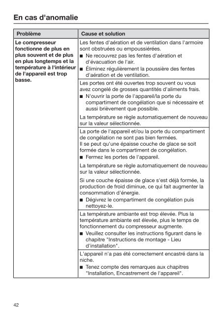 Miele K 32242 iF - Mode d'emploi et instructions de montage