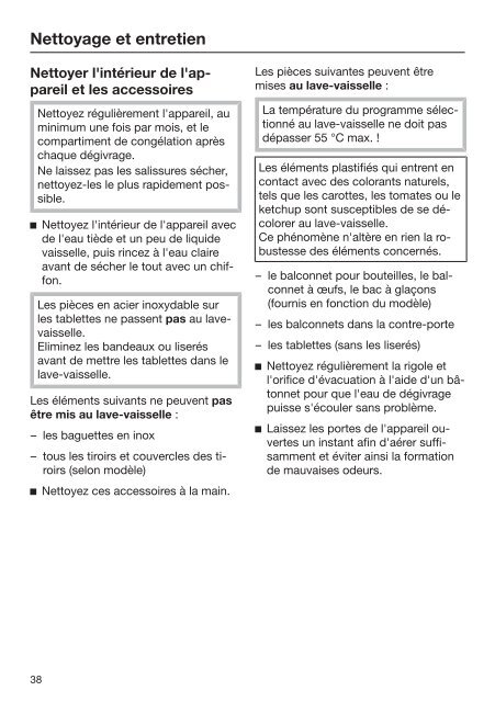 Miele K 34683 iDF - Mode d'emploi et instructions de montage