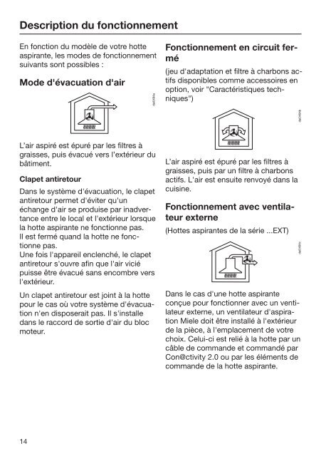 Miele DA 2578 EXT - Mode d'emploi