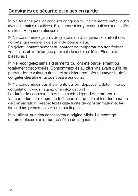 Miele K 32222 i - Mode d'emploi et instructions de montage