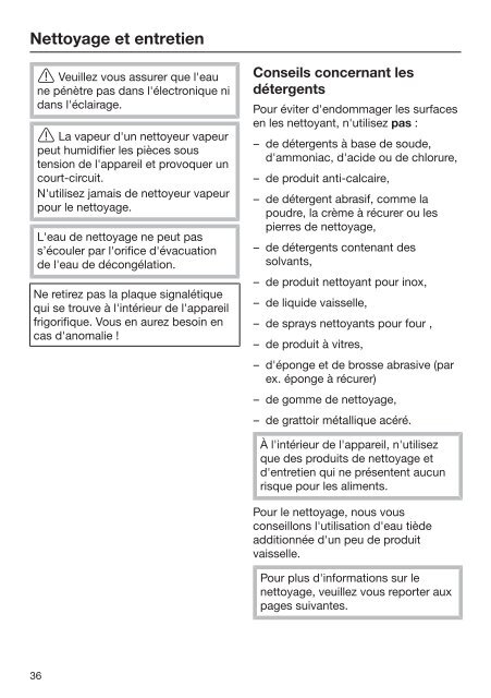 Miele K 32222 i - Mode d'emploi et instructions de montage