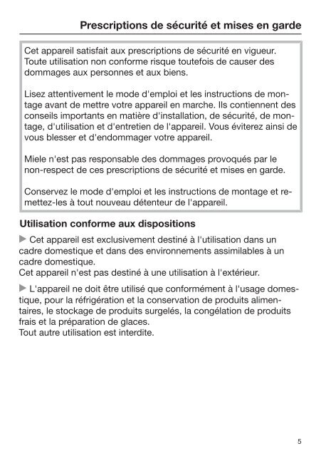 Miele KWNS 28462 E - Mode d'emploi et instructions de montage