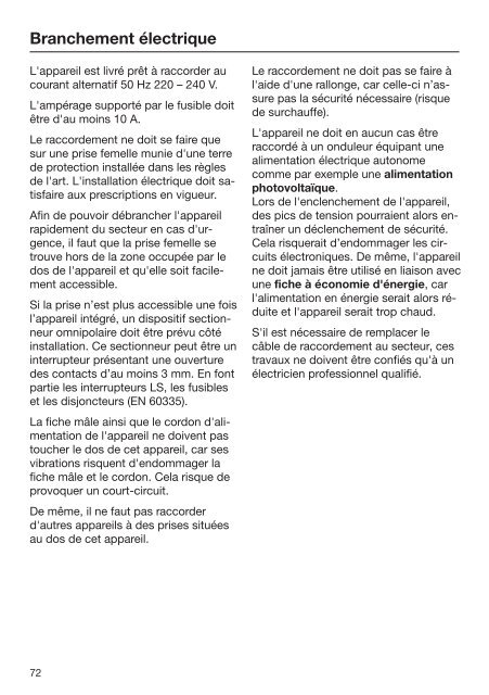 Miele KWNS 28462 E - Mode d'emploi et instructions de montage