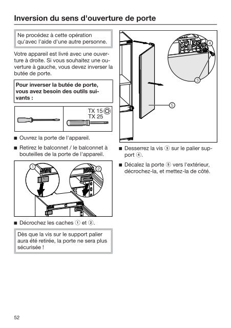 Miele K 32242 iF - Mode d'emploi et instructions de montage