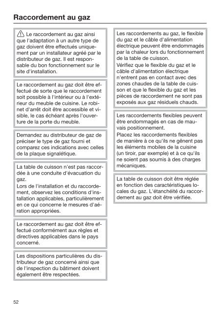 Miele KM 6879 - Mode d'emploi et instructions de montage