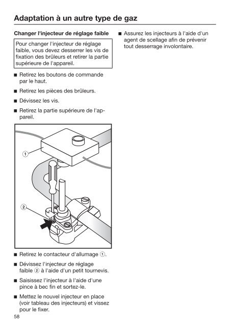 Miele KM 6879 - Mode d'emploi et instructions de montage