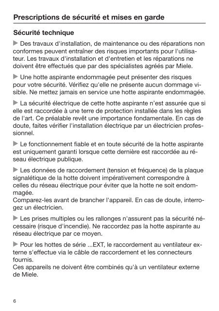 Miele DA 3668 - Mode d'emploi