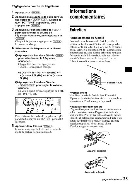 Sony CDX-CA650 - CDX-CA650 Consignes d&rsquo;utilisation N&eacute;erlandais
