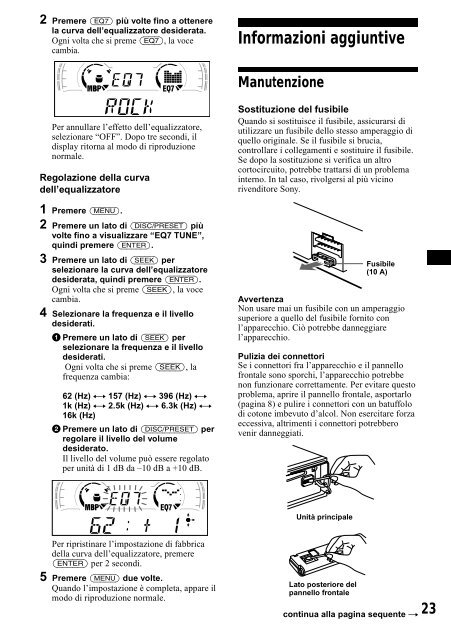 Sony CDX-CA650 - CDX-CA650 Consignes d&rsquo;utilisation