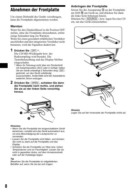 Sony CDX-CA650 - CDX-CA650 Consignes d&rsquo;utilisation Fran&ccedil;ais