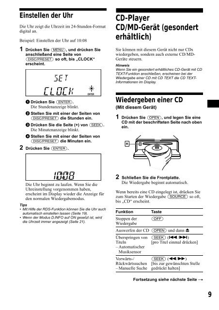 Sony CDX-CA650 - CDX-CA650 Consignes d&rsquo;utilisation Fran&ccedil;ais