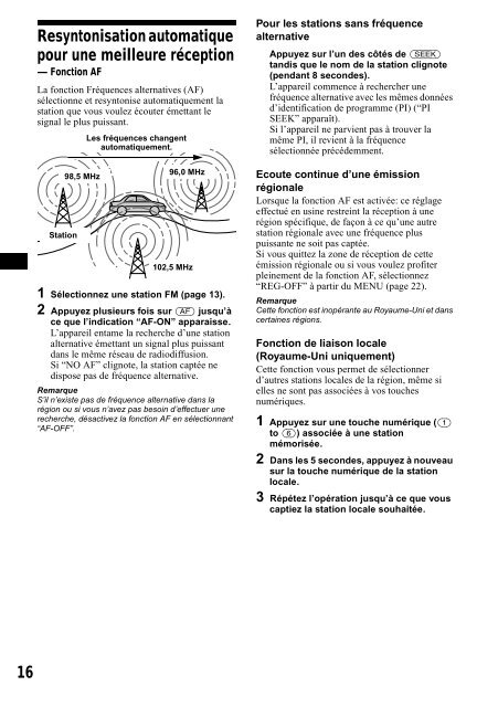 Sony CDX-CA650 - CDX-CA650 Consignes d&rsquo;utilisation Fran&ccedil;ais