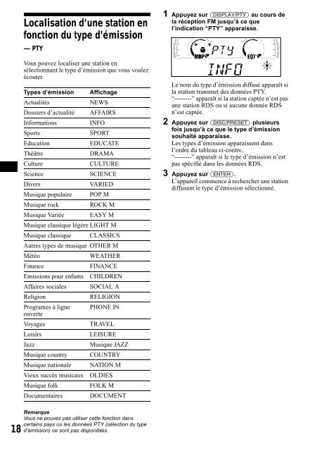 Sony CDX-CA650 - CDX-CA650 Consignes d&rsquo;utilisation Fran&ccedil;ais