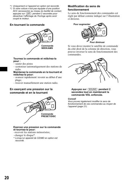 Sony CDX-CA650 - CDX-CA650 Consignes d&rsquo;utilisation Fran&ccedil;ais