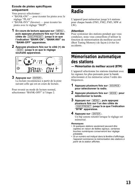 Sony CDX-CA650 - CDX-CA650 Consignes d&rsquo;utilisation Allemand