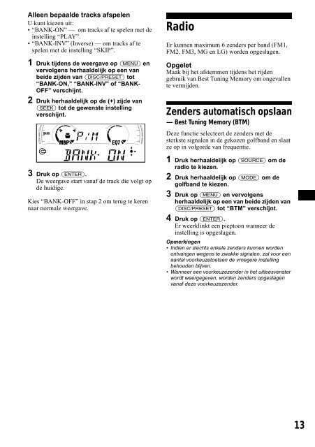 Sony CDX-CA650 - CDX-CA650 Consignes d&rsquo;utilisation Anglais