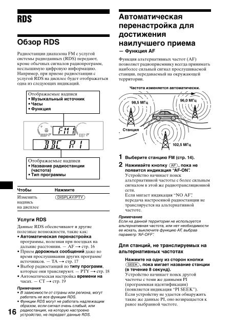 Sony CDX-CA650 - CDX-CA650 Consignes d&rsquo;utilisation Russe