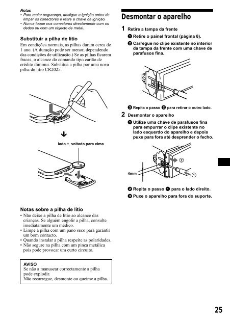 Sony CDX-CA650 - CDX-CA650 Consignes d&rsquo;utilisation Anglais