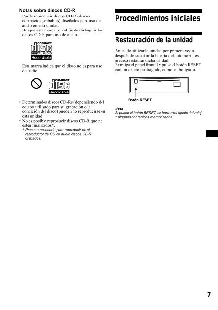 Sony CDX-CA650 - CDX-CA650 Consignes d&rsquo;utilisation Anglais