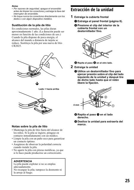 Sony CDX-CA650 - CDX-CA650 Consignes d&rsquo;utilisation Anglais