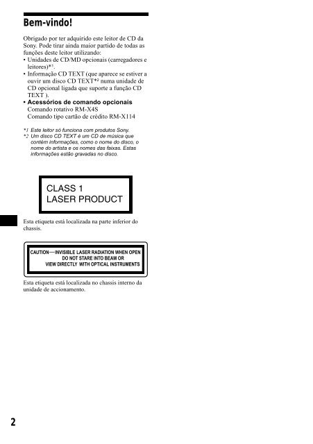 Sony CDX-CA650 - CDX-CA650 Consignes d&rsquo;utilisation Anglais