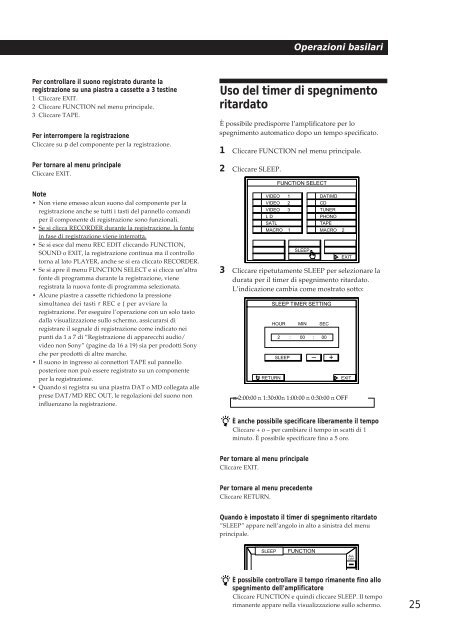 Sony TA-VE800G - TA-VE800G Consignes d&rsquo;utilisation Italien