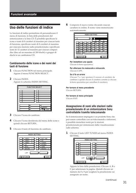 Sony TA-VE800G - TA-VE800G Consignes d&rsquo;utilisation Italien