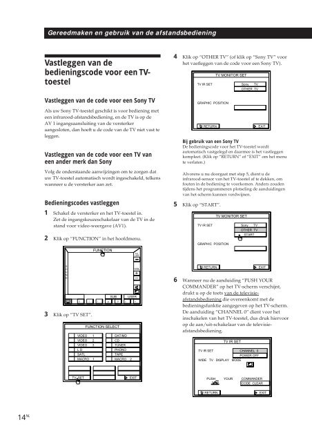 Sony TA-VE800G - TA-VE800G Consignes d&rsquo;utilisation Su&eacute;dois