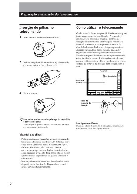 Sony TA-VE800G - TA-VE800G Consignes d&rsquo;utilisation Portugais