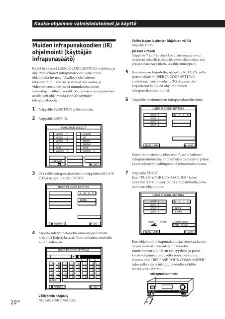 Sony TA-VE800G - TA-VE800G Consignes d&rsquo;utilisation Finlandais