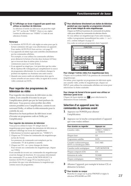 Sony TA-VE800G - TA-VE800G Consignes d&rsquo;utilisation