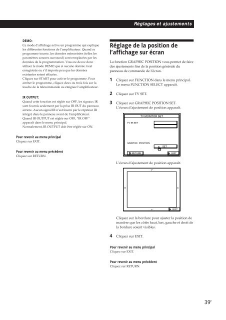 Sony TA-VE800G - TA-VE800G Consignes d&rsquo;utilisation