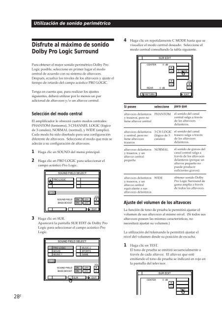 Sony TA-VE800G - TA-VE800G Consignes d&rsquo;utilisation Espagnol