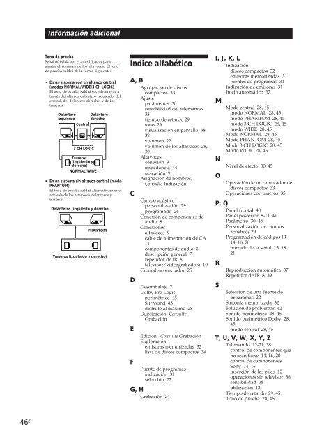 Sony TA-VE800G - TA-VE800G Consignes d&rsquo;utilisation Espagnol