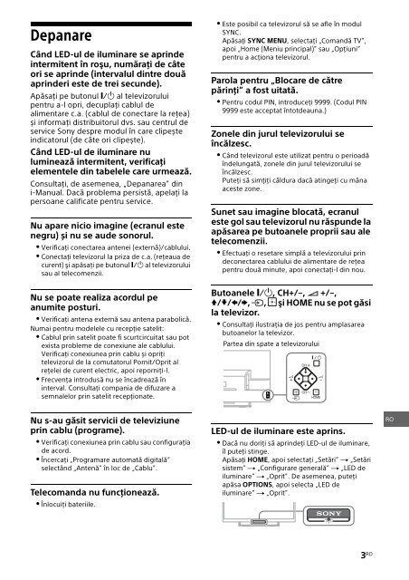 Sony KDL-42W656A - KDL-42W656A Guide de r&eacute;f&eacute;rence Fran&ccedil;ais