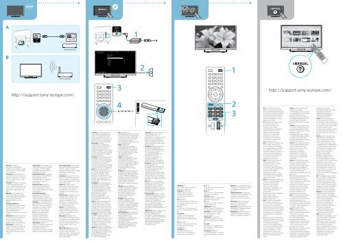 Sony KDL-42W656A - KDL-42W656A Guide de mise en route Danois