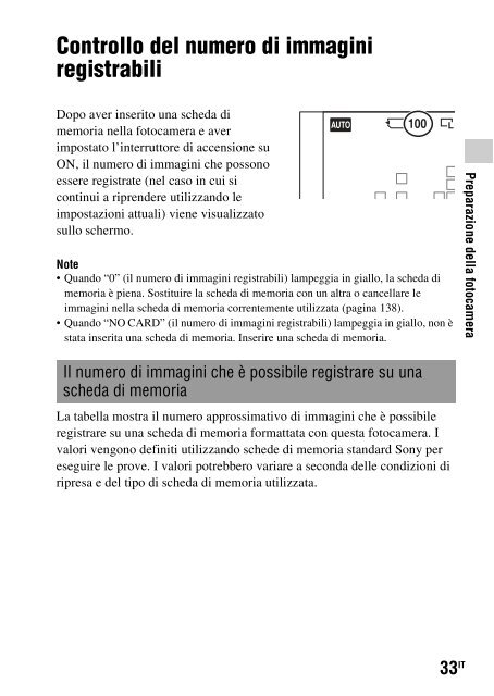 Sony SLT-A33 - SLT-A33 Consignes d&rsquo;utilisation Italien