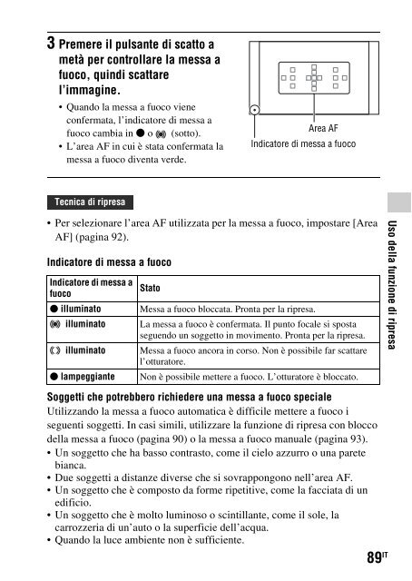 Sony SLT-A33 - SLT-A33 Consignes d&rsquo;utilisation Italien