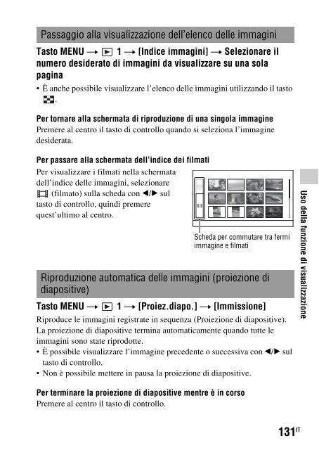 Sony SLT-A33 - SLT-A33 Consignes d&rsquo;utilisation Italien